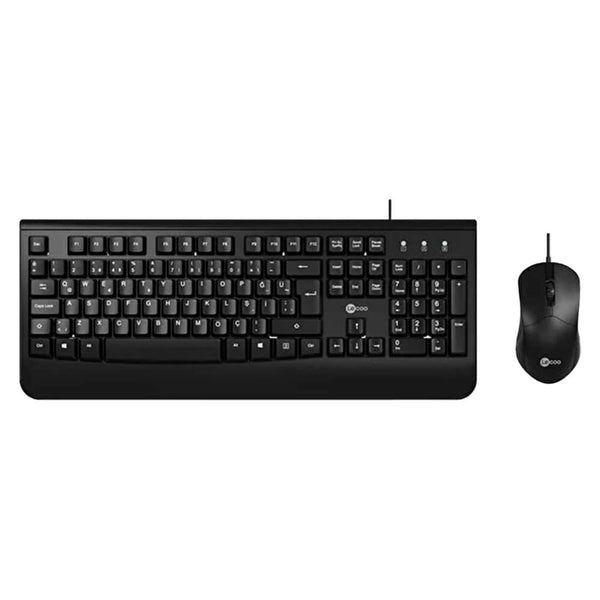 Kit teclado e mouse com fio Lecoo CM105 preto
