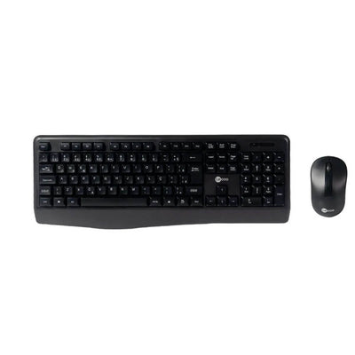Kit teclado e mouse sem fio Lecoo KW211 preto