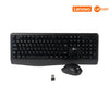 Kit teclado e mouse sem fio Lecoo KW211 preto