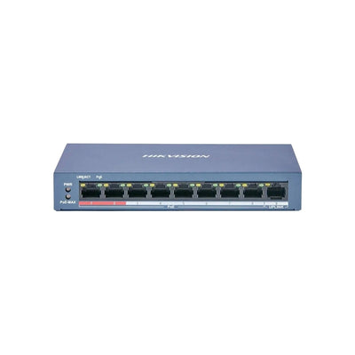 Switch Hikvision 9p PoE 100Mbps 60W c/Gb uplink DS-3E1309P-EI/M