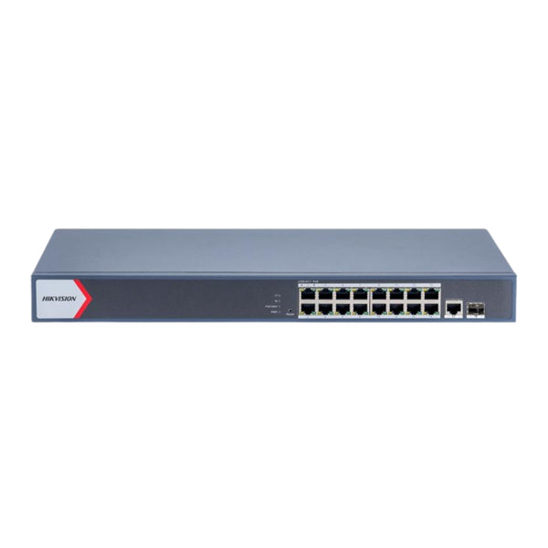 Switch Hikvision 16 portas 10/100/1000 POE DS-3E1518P-EI/M