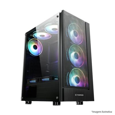 Gabinete atx cruiser rgb preto Fortrek
