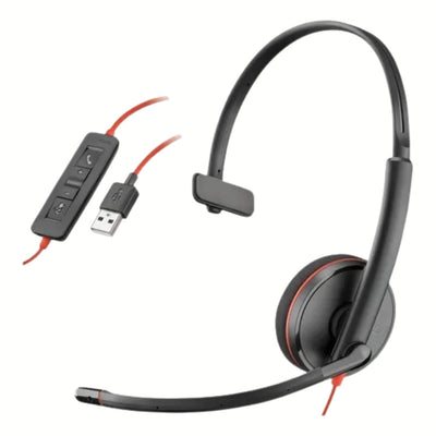 FONE DE OUVIDO COM MICROFONE POLY BLACKWIRE C3210 MONO USB-C/A -8