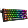Teclado Mecânico Gamer Redragon K617 Fizz Clear Preto RGB