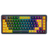 Teclado mecânico gamer Redragon K649 ELF preto e laranja RGB