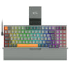 TECLADO MECANICO GAMER REDRAGON K648GG OLAF RGB PRETO E CINZA SWI