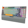 TECLADO MECANICO GAMER REDRAGON K648GG OLAF RGB PRETO E CINZA SWI