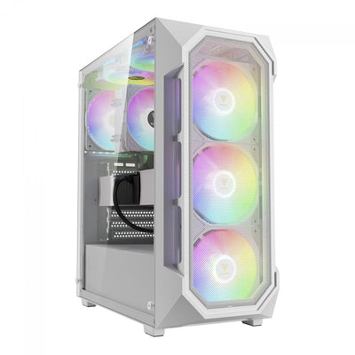 Gabinete Gamer Gamdias Aura GC1 Elite ARGB Mid Tower com 4 Fans