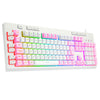 TECLADO MEMBRANA GAMER REDRAGON K512WP SHIVA RGB BRANCO COM ROSA