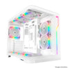 Gabinete gamer Redragon WideLoad Extreme vidro curvo branco