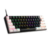 Teclado mecânico gamer Gamdias Aura GK2 preto e branco