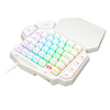 Teclado Mecânico Redragon Ditix One Hand RGB switch azul - branco