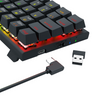 Teclado mecânico gamer Redragon Ryze Pro RGB - switch marrom