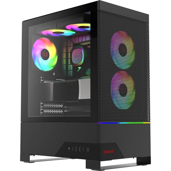Gabinete Gamer Redragon Carbon RGB Mid Tower Vidro Temperado Pret
