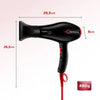 Secador de Cabelo Mondial Tourmaline Íon 1900W 220V Preto e Verme