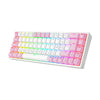 Teclado mecânico gamer Redragon Castor Switch Brown ABNT2 - Rosa