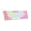 Teclado mecânico gamer Redragon Castor Switch Brown ABNT2 - Rosa