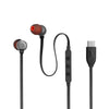 Fone de ouvido JBL T310C com fio, intra-auricular - preto