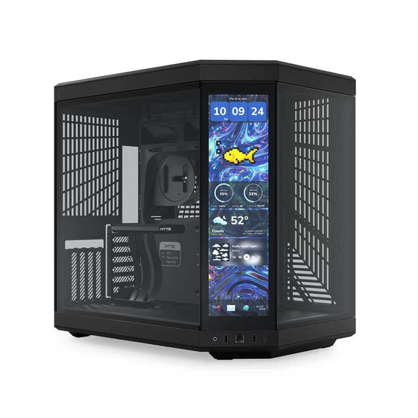 Gabinete gamer HYTE Y70 Touch Infinite Pitch Black - Display Touc