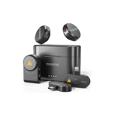 Microfone lapela sem fio Maono Wave T5 câmera + USB-C + Lightning