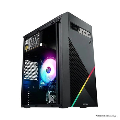 Gabinete Gamer Liketec One RGB V2 preto (sem fan)