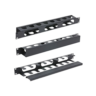 GUIA DE CABOS D-NET RACK FECHADO MET 19" X 1U PRETO DN-6003