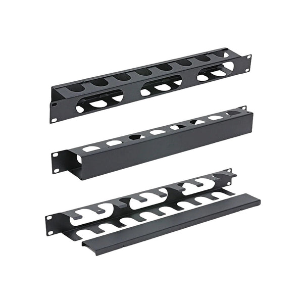 GUIA DE CABOS D-NET RACK FECHADO MET 19" X 1U PRETO DN-6003
