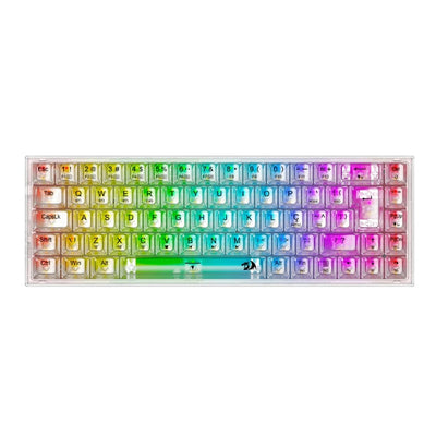 Teclado Mecânico Gamer Redragon Transparente Castor Pro RGB K631C