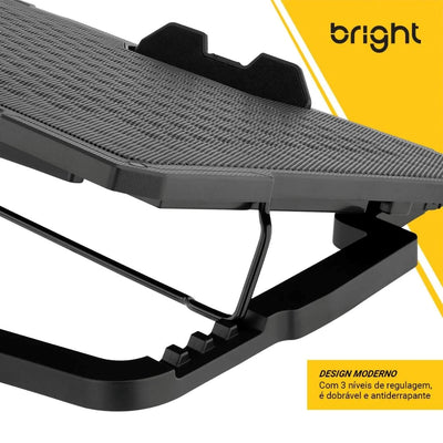Suporte para Notebook Bright BC002 até 17,3" com 6 Fans LED