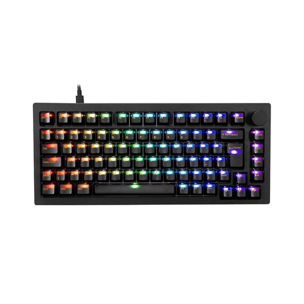 Teclado Mecânico Akko 5075s Clear Black Abnt2 Switch V3 Cream Pur