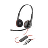 FONE DE OUVIDO HEADSET POLY BLACKWIRE C3220 DUPLO USB-A/C - 8X228