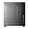 Gabinete Gamer PCYES ForceField Mini Tower Black Vulcan Vidro