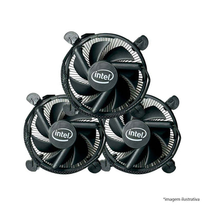 Kit com10 unidades de cooler para processador preto Intel LGA 115