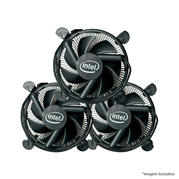 Kit com10 unidades de cooler para processador preto Intel LGA 115