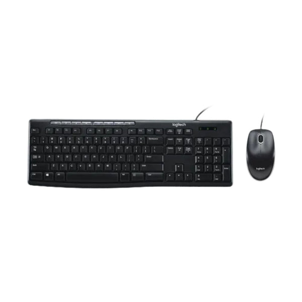 Kit Teclado/Mouse C/Fio Logitech Mk200 Usb Preto