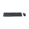 Kit Teclado/Mouse C/Fio Logitech Mk200 Usb Preto