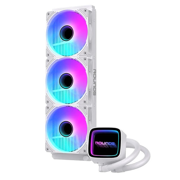 Water Cooler Round5 Eurus ARGB 360mm Branco - R5-WC-EURUS-360W-22