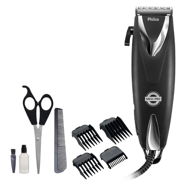 Cortador de Cabelos Philco PCR12CR Skull Pro Chrome 9 Em 1