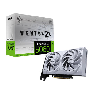 Placa de Vídeo MSI GeForce RTX 5060 Ventus 2X OC White 8GB GDDR7