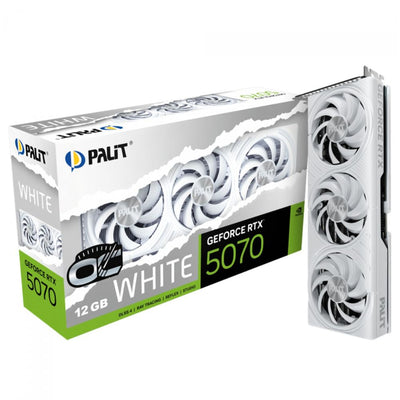Placa de Vídeo 12GB GDDR7 Palit GeForce RTX 5070 White OC