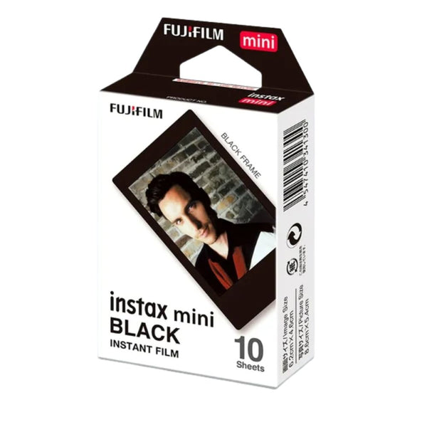 Filme Instantâneo Fujifilm Instax Mini Black 10 Fotos Borda Preta