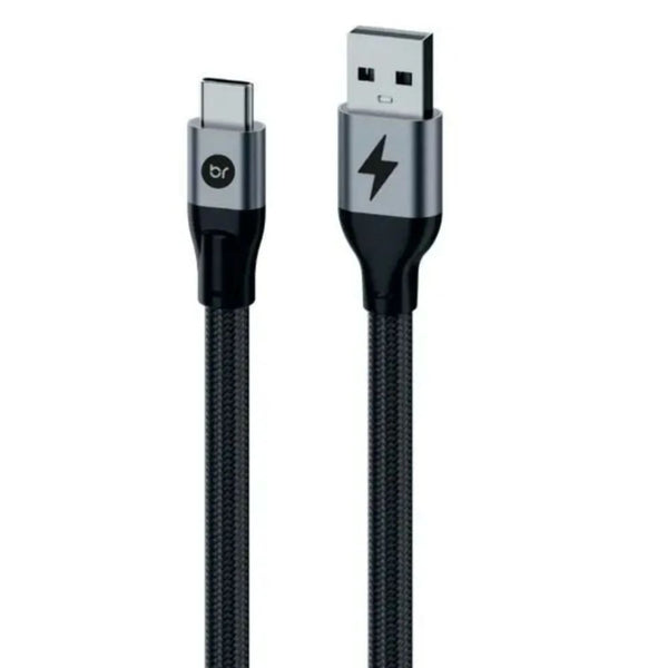 CABO BRIGHT USB-A X TIPO C PRETO 1,0M - CB007