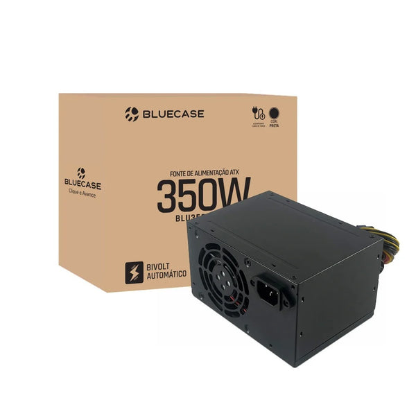 Fonte 350 Watts Reais ATX Bluecase c/ Cabo c/ Caixa BLU350-ATPS