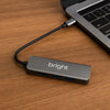 Hub USB-C Bright HB002 com 3 Portas USB 3.0 e Saída HDMI 4K