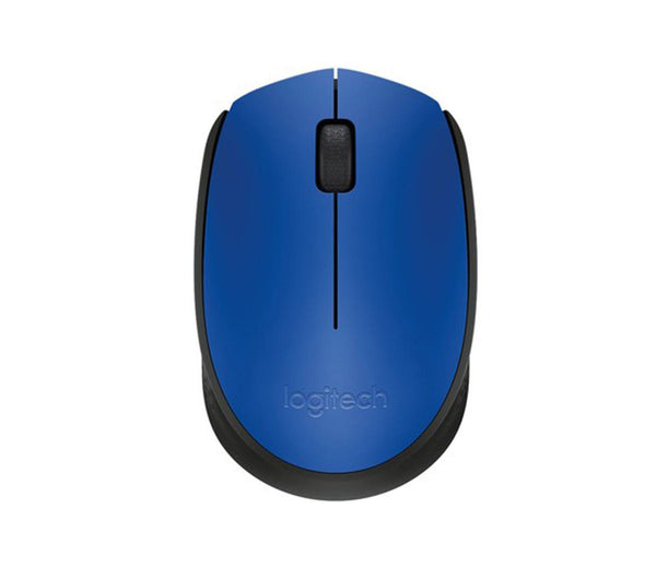 Mouse sem fio Logitech M170 azul com preto