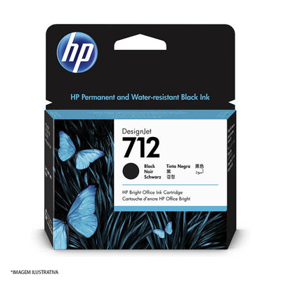 Cartucho HP 3ED71A preto (712)