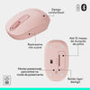 Kit Teclado e Mouse Sem Fio Logitech MK250 Rosa