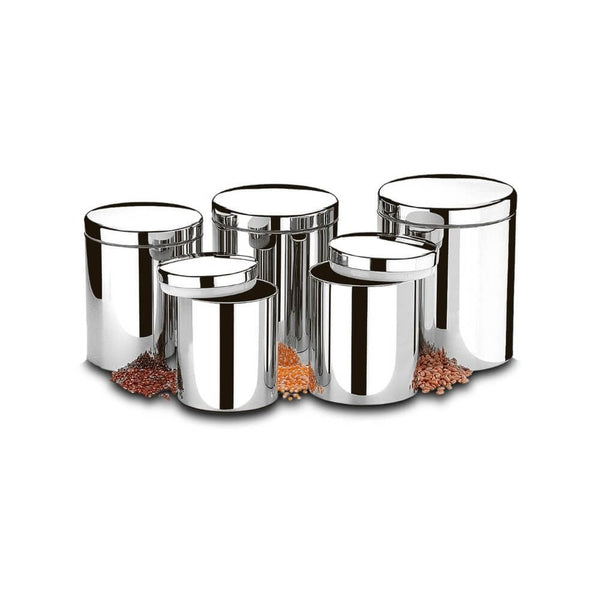 Jogo de Potes Brinox c/ tampa e visor 5pcs - 2125/101