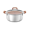 JOGO DE PANELA TRAMONTINA ROMAGNA 4 PEÇAS ACO INOX MARFIM - 28799