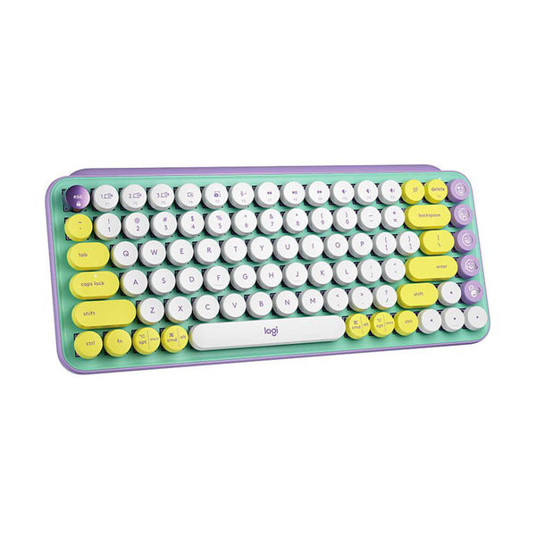 Teclado mecânico USB sem fio bluetooth Logitech Pop Keys Daydream